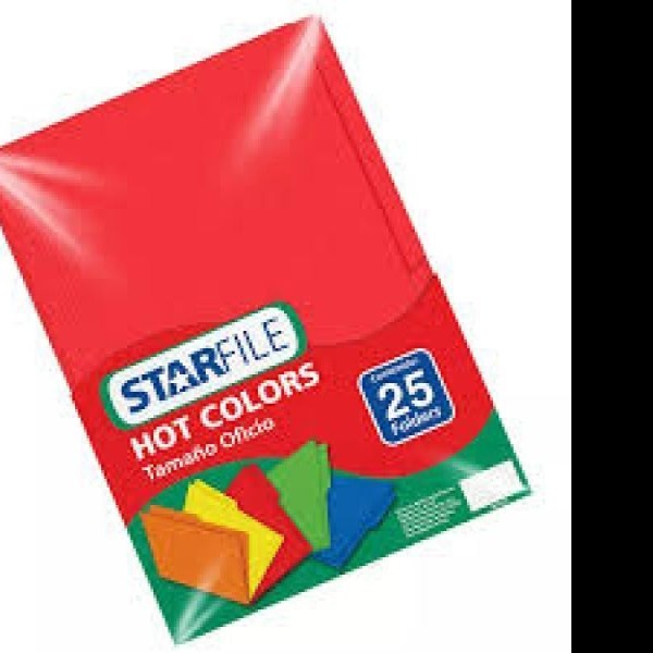 FOLDER OFI. HOTCOLORSFLASHFILE INT. ROJO PAQ.C25 C.20